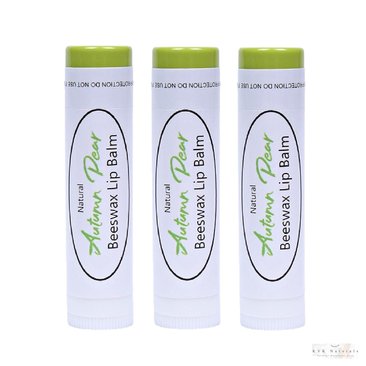 Autumn Pear Lip Balm Set of 3 - Lip Moisturizer, Natural Lip Care, Gift for Her